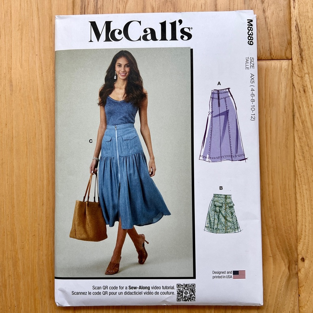 McCalls 8389, Misses’ Skirt Pattern - Picture 1 of 3